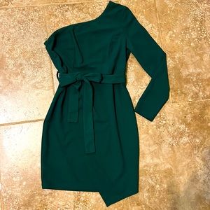Emerald green sleeveless dress (M)